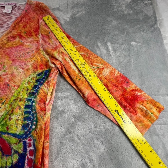 Leoma Lovegrove Open Cardigan Womens Sz XL  Butterfly Wearable Art Knit Kimono - Picture 5 of 12
